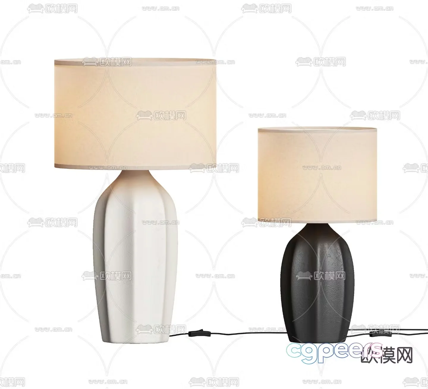 Minimalist table lamp 3D model