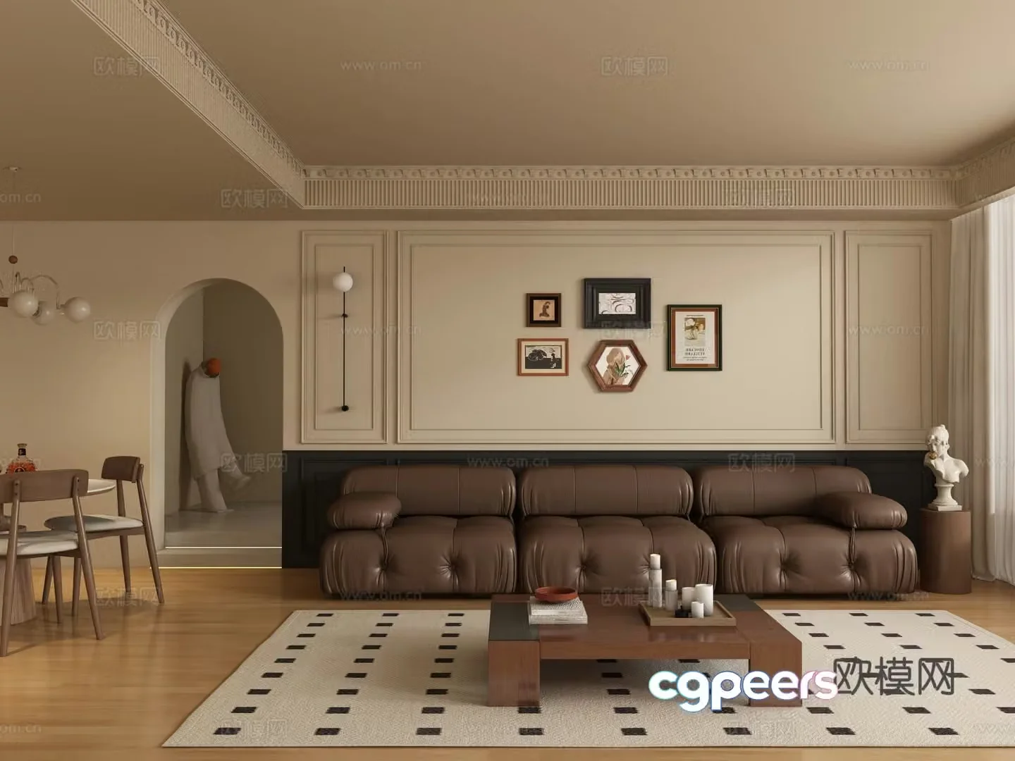 French living room 3d model