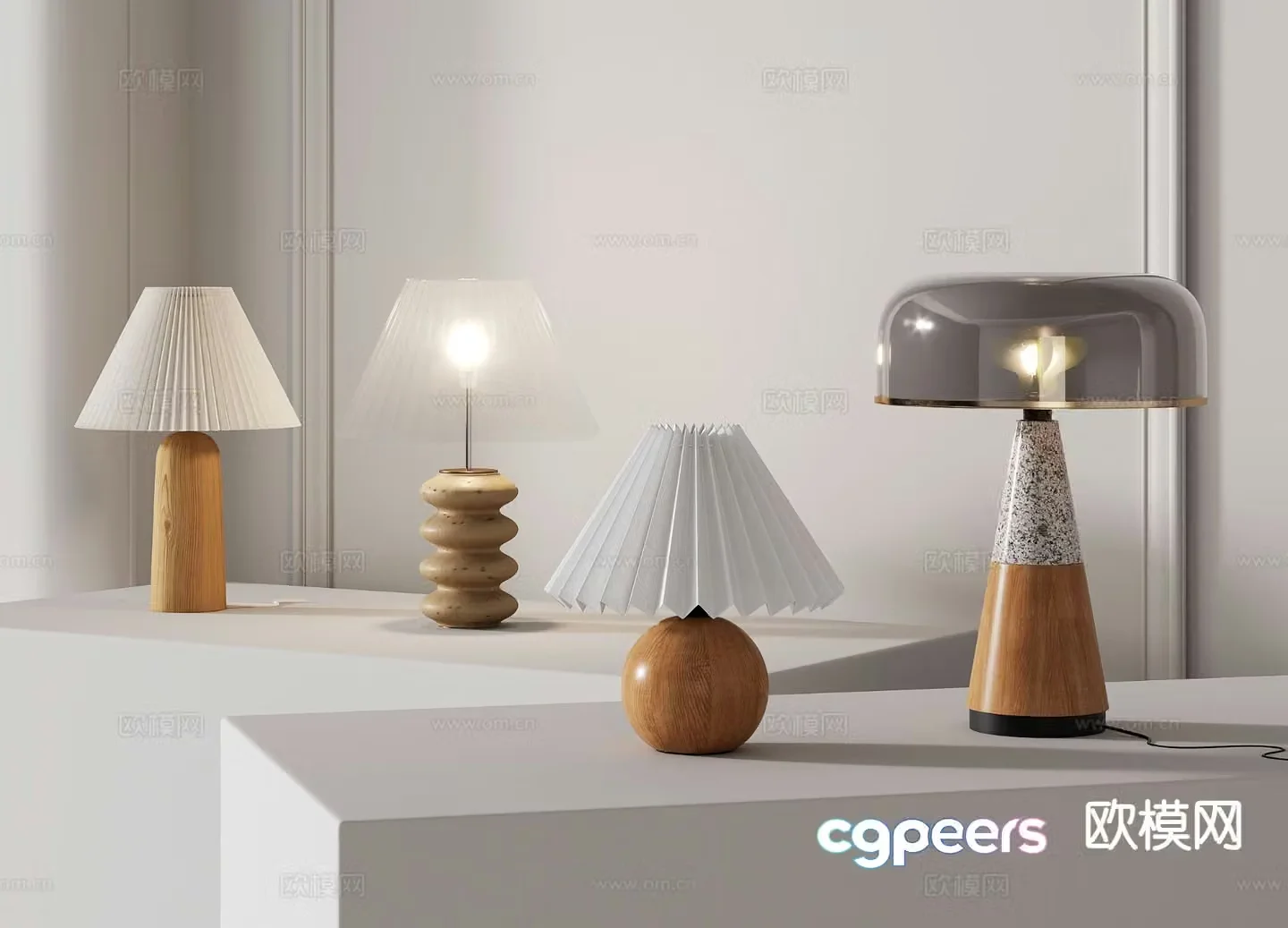 Wabi-sabi table lamp bedside table lamp 3d model