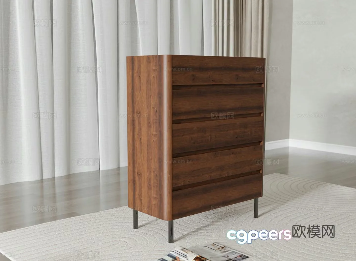 American chest of drawers 3d model