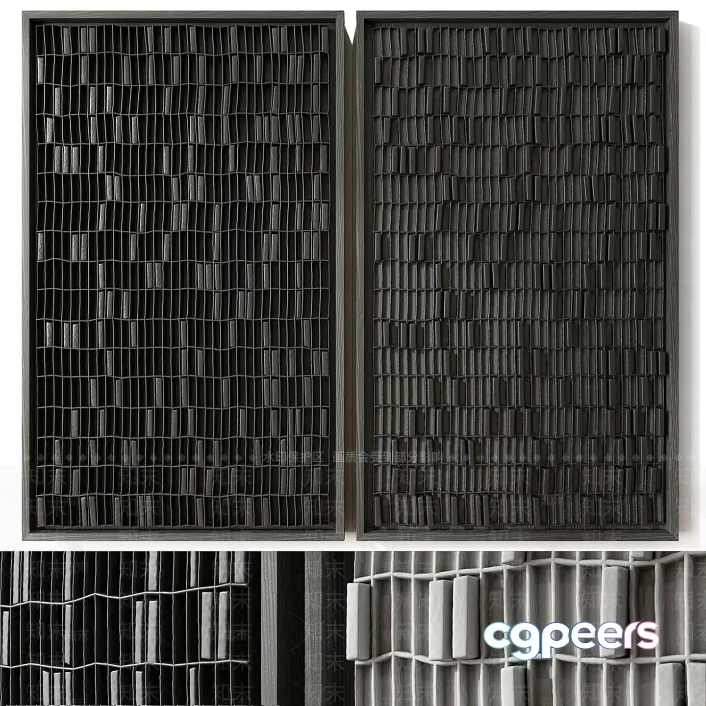 Two Rectangular Filters 3D Model – 12747 – VRAY Render