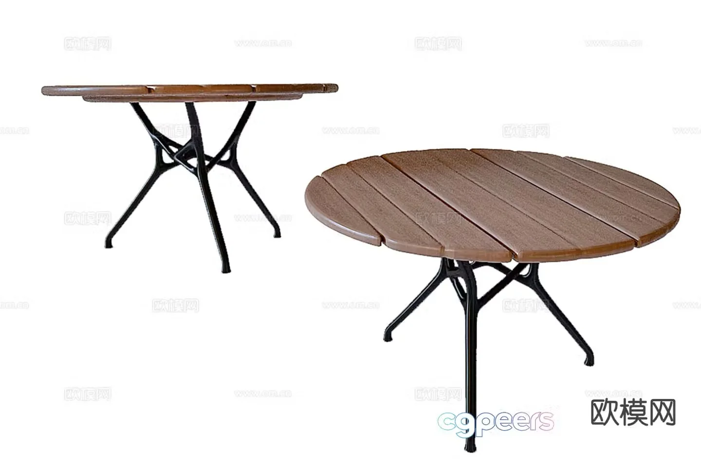 Modern dining table round table 3d model