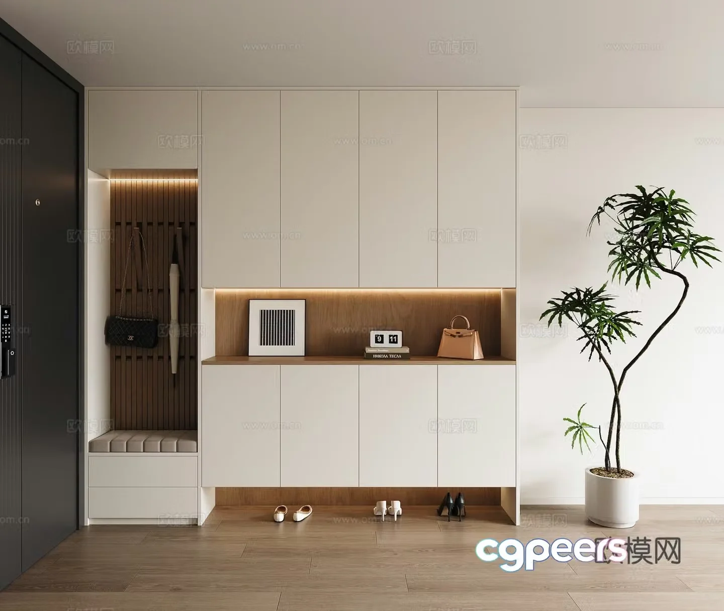 Modern custom shoe cabinet home shoe cabinet 3d model