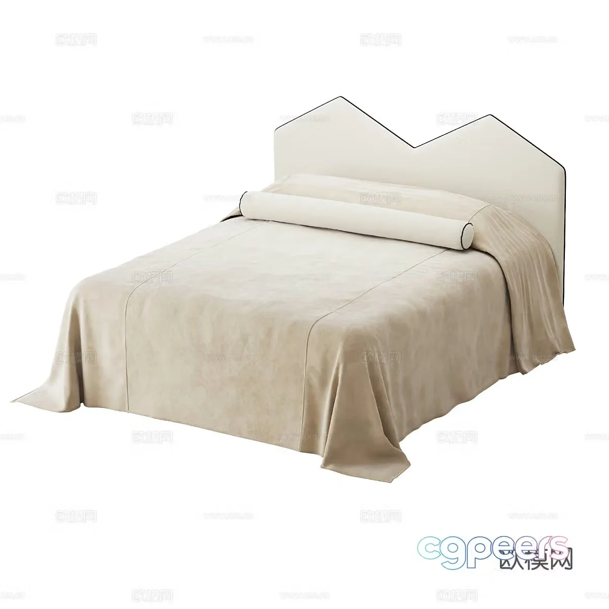 Double bed 3d model