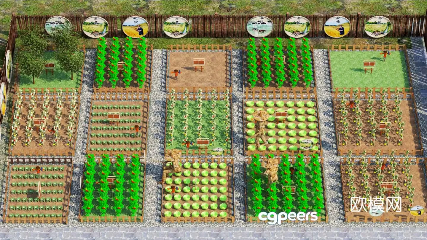 Vegetable field 3D model