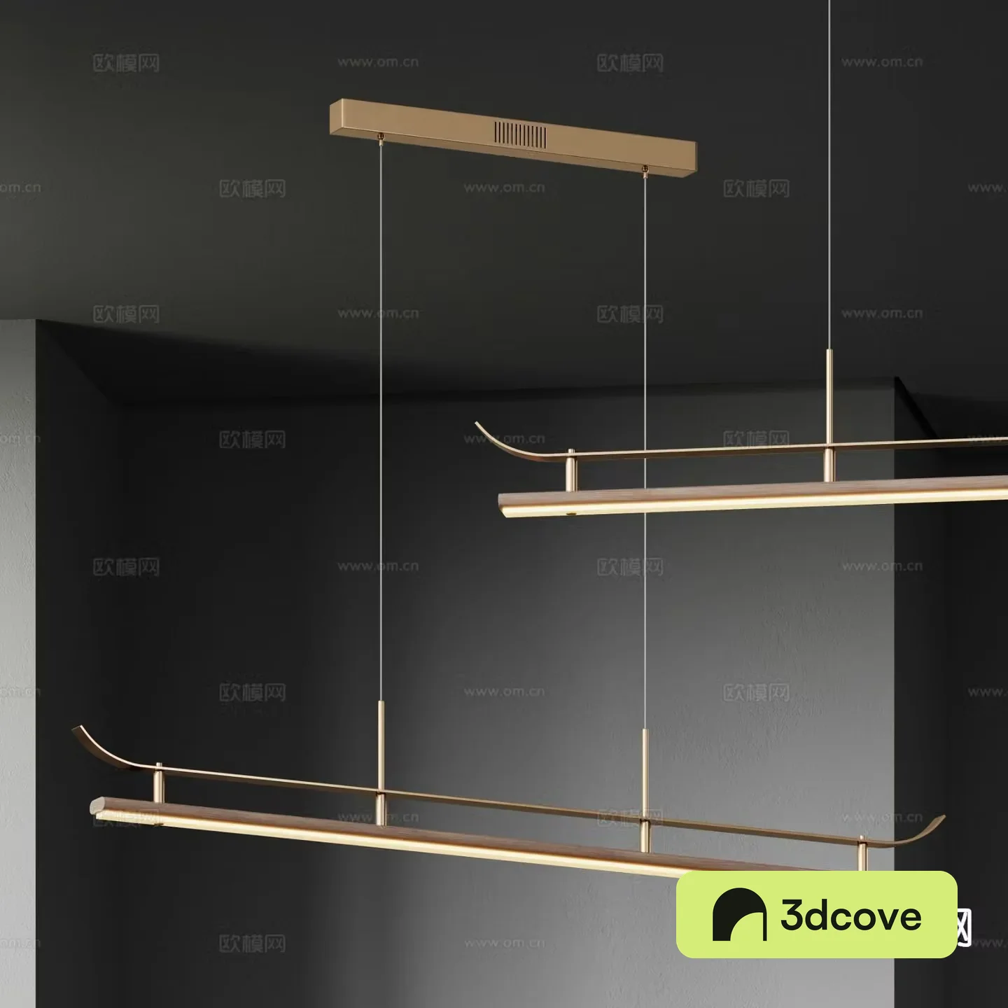New Chinese style chandelier straight chandelier