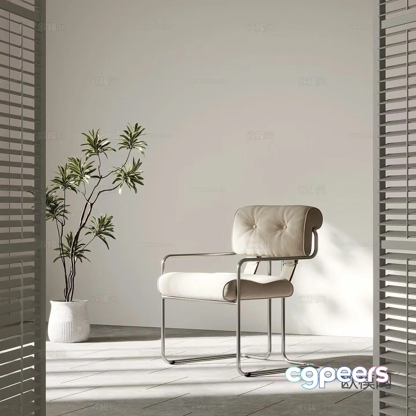 Chair Modern Leisure Chair Writing Chair Dining Chair 3D Model
