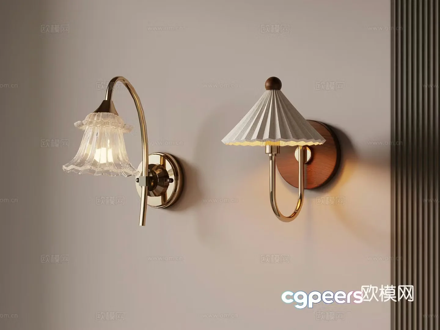 3D model of medieval style wall light
