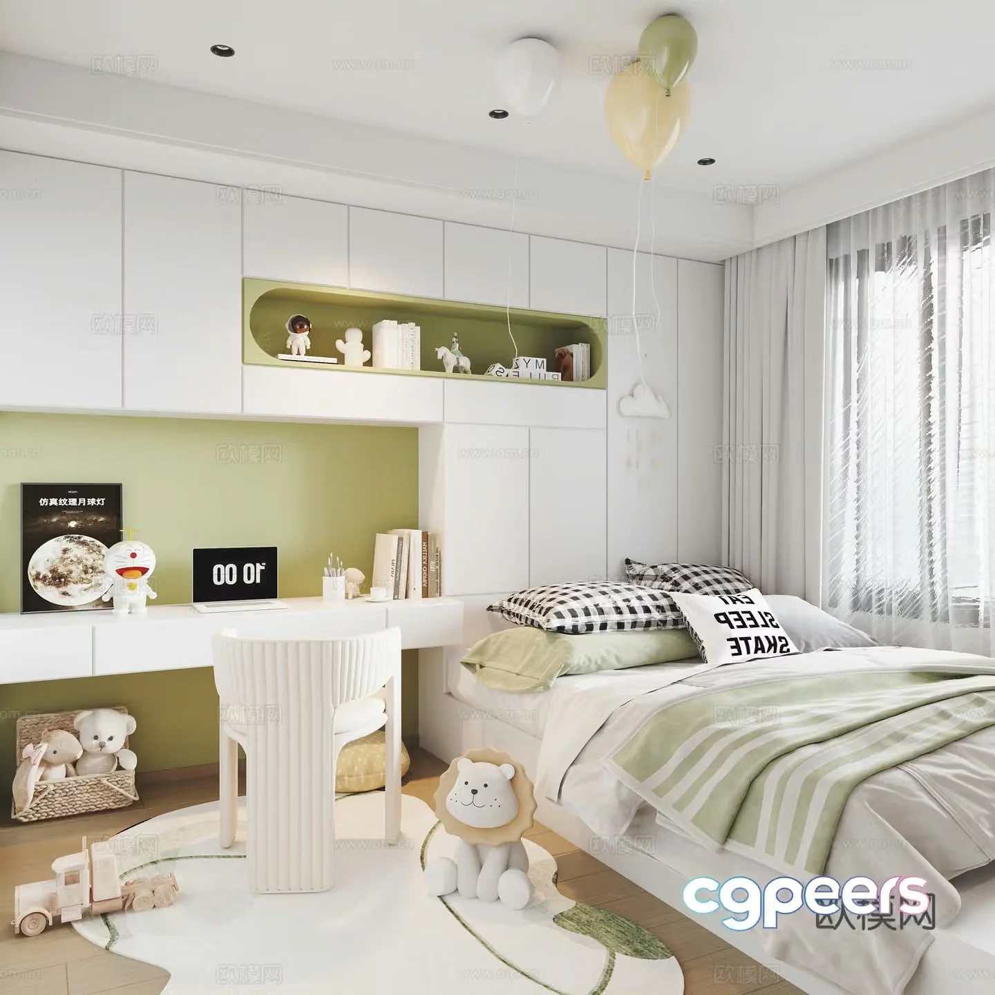 Modern children’s room 3d model