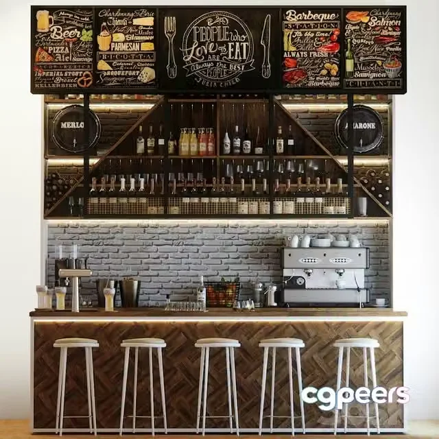 3ds Max Free – Bar counter 2