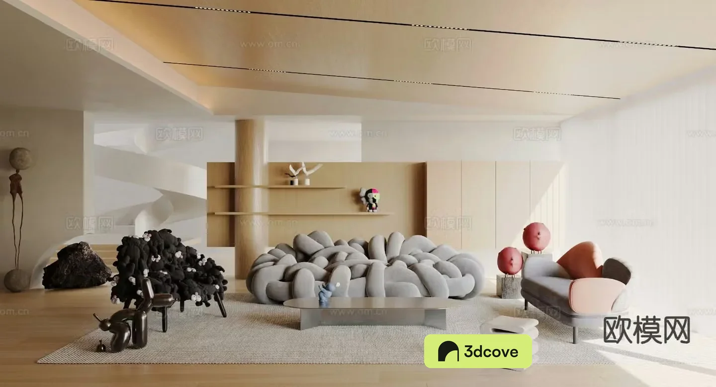 log style living room
