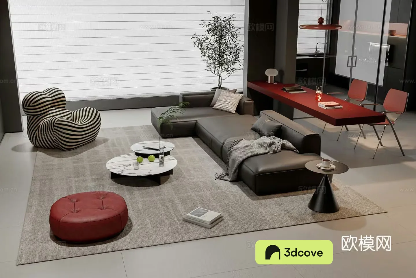 Modern sofa coffee table combination
