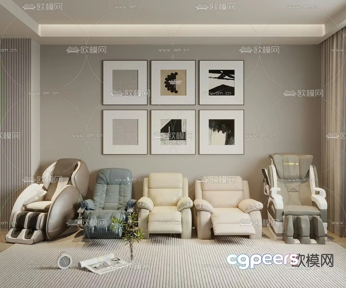 Massage chair pedicure chair massage sofa 3d model