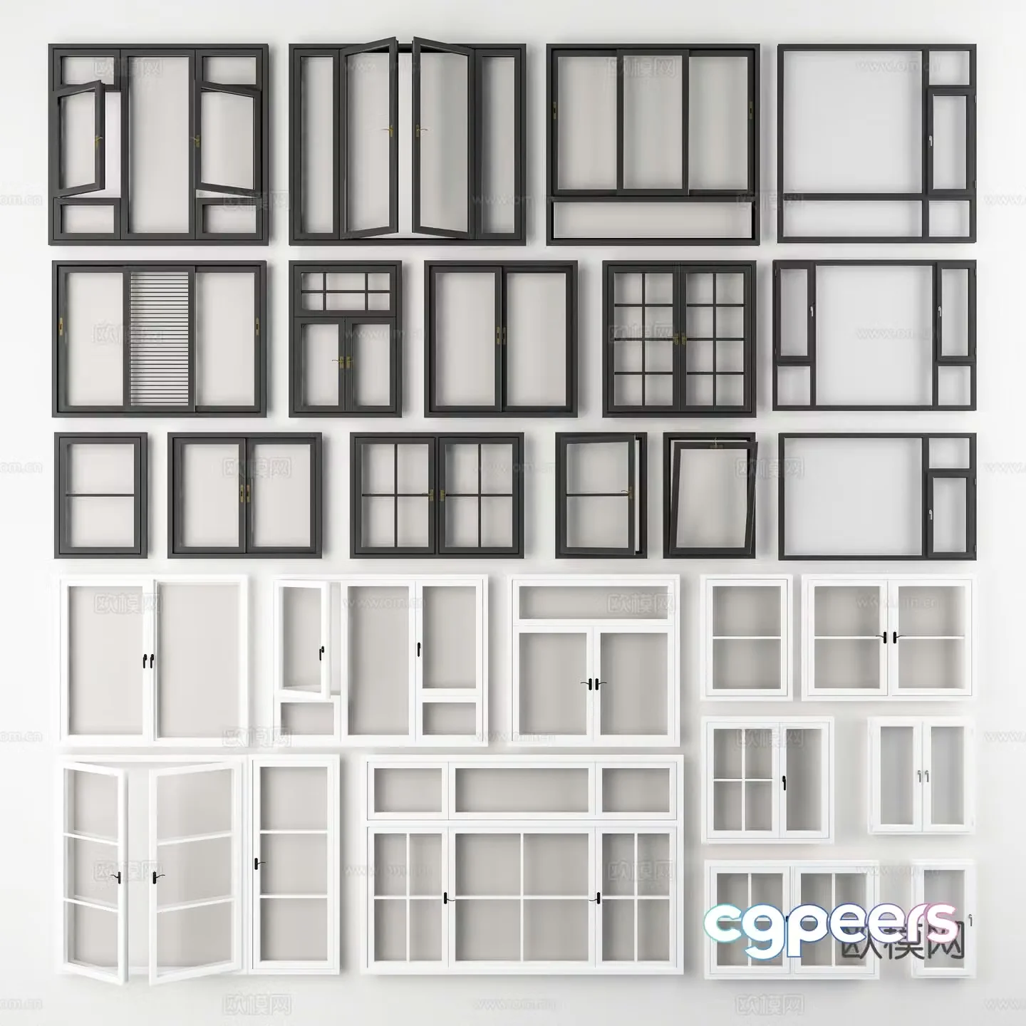 Modern window 3d model