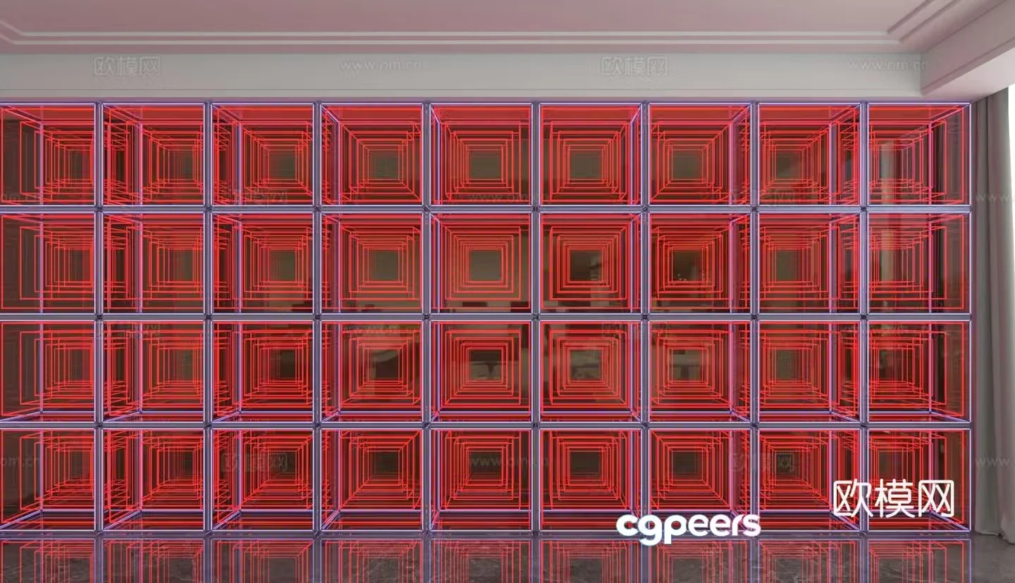 Modern background wall 3d model