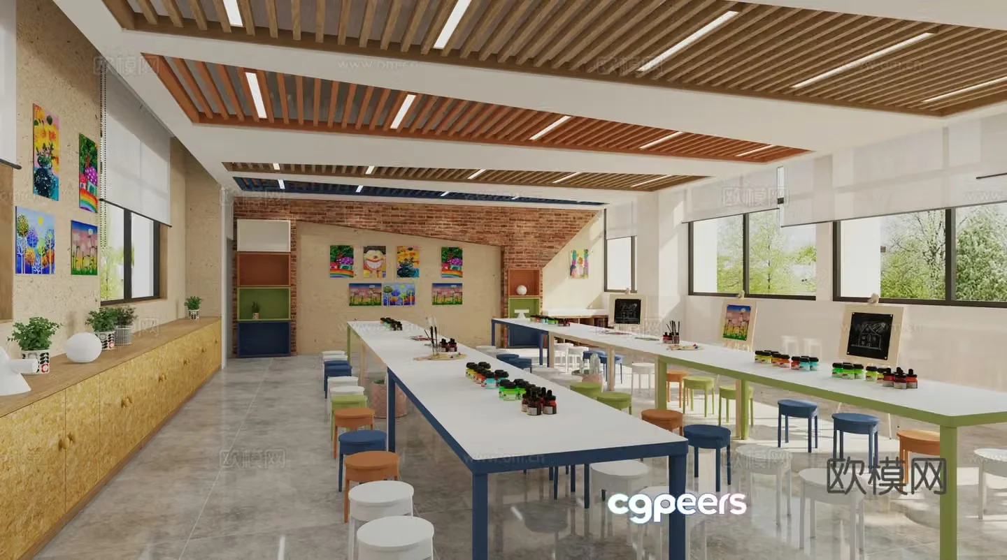 Art classroom Art classroom Handmade classroom Painting classroom 3D model