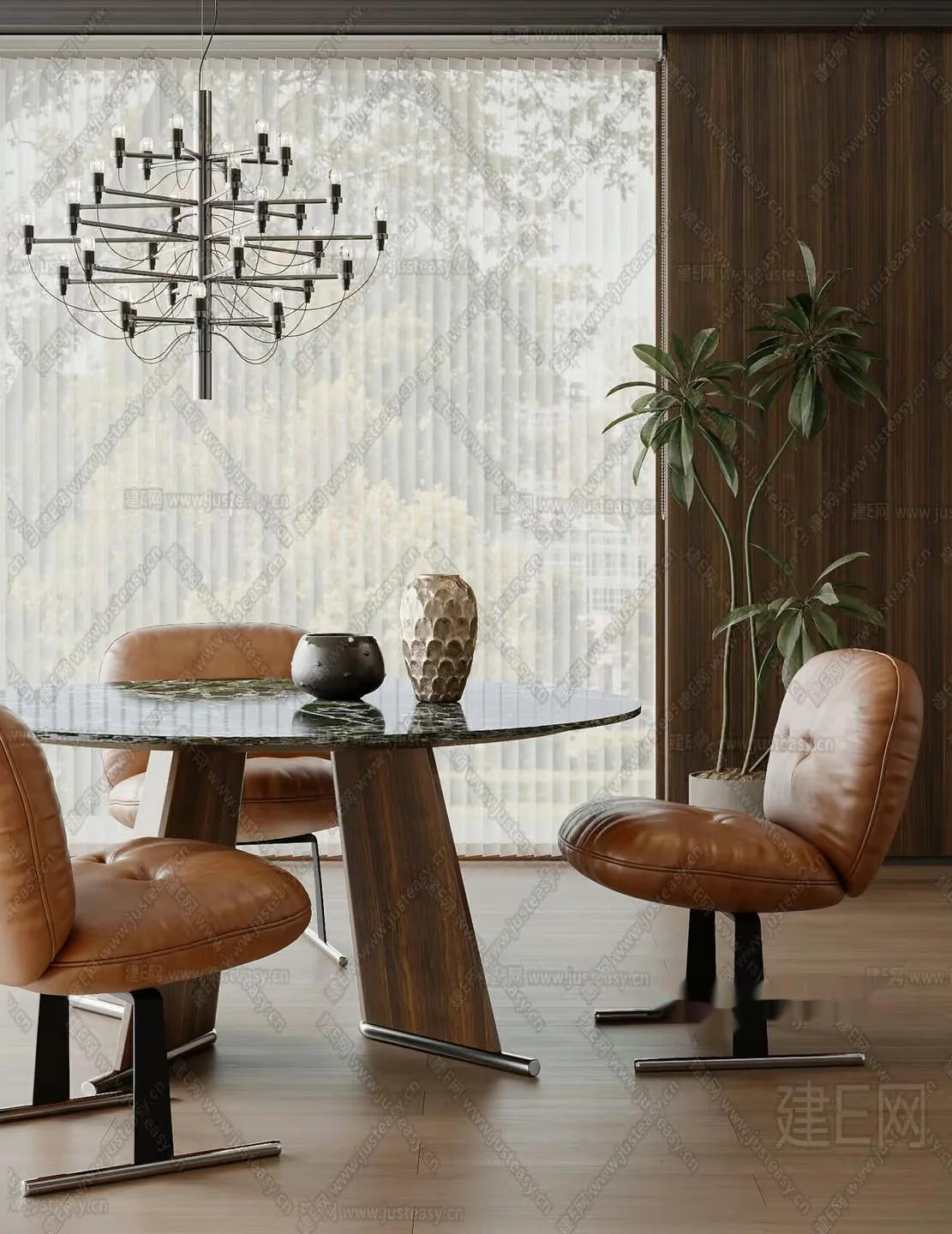 Modern Dining Room 3D Model – 17310 – VRAY Render