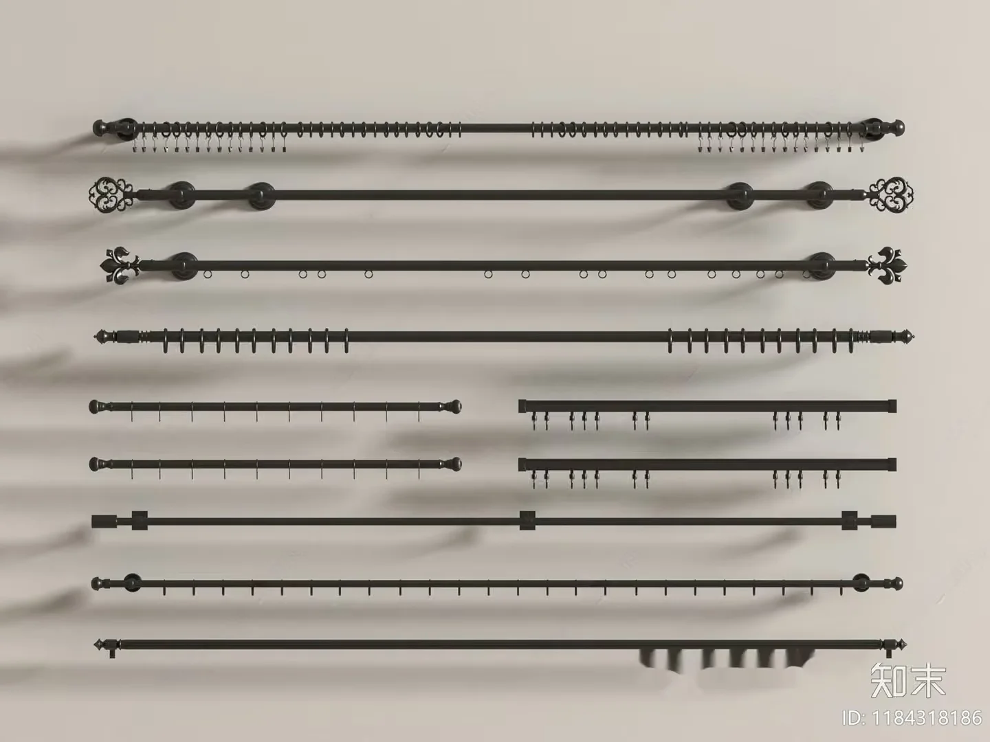 Black Decorative Rods 3D Model – 14381 – VRAY Render