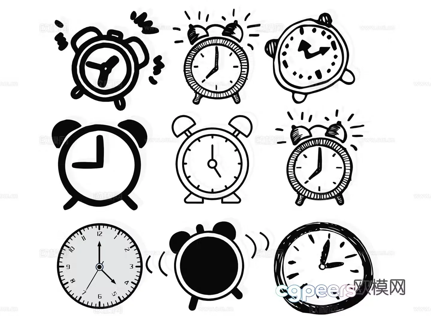 Clock watch stopwatch timer icon alarm clock hourglass time clock clock 3d model