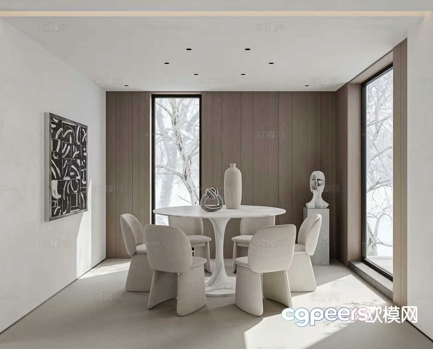 Modern restaurant 3d model