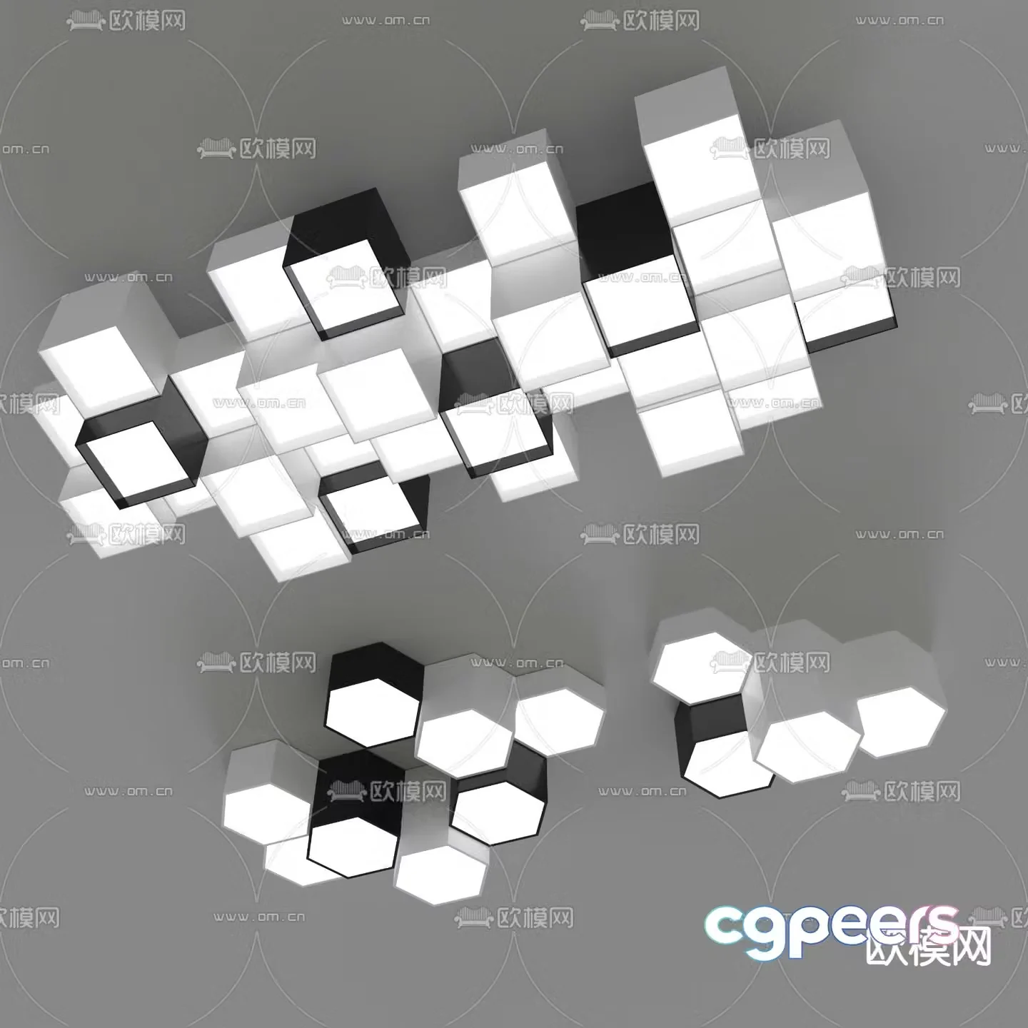 Creative ceiling light Living room light 3d model