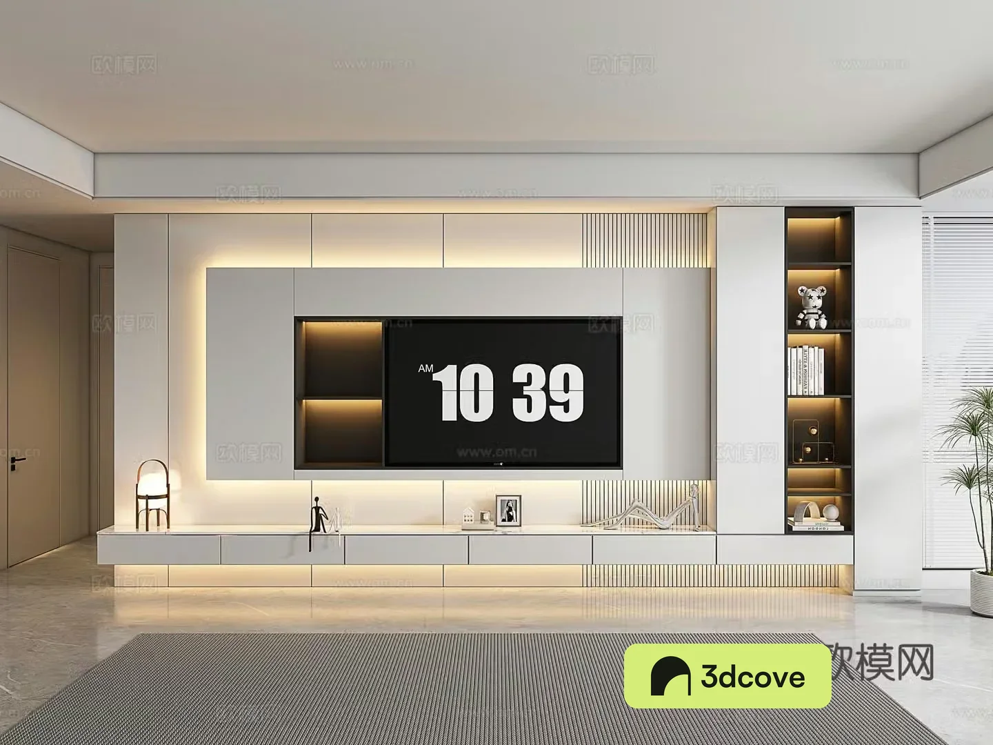 Modern TV cabinet background wall