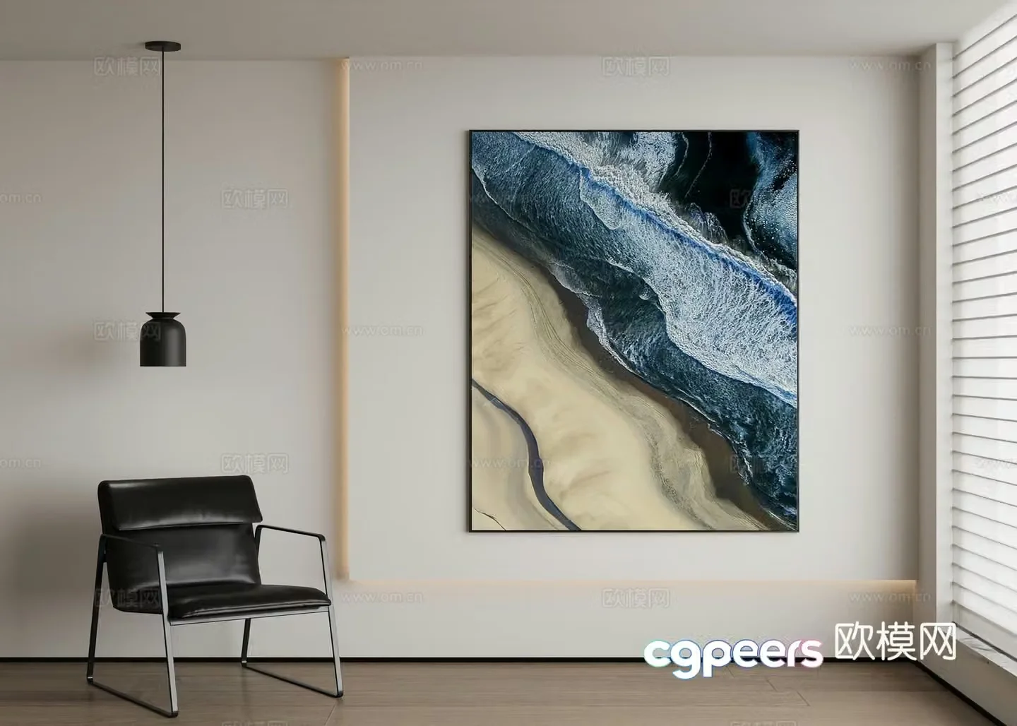 Modern decorative painting 3d model