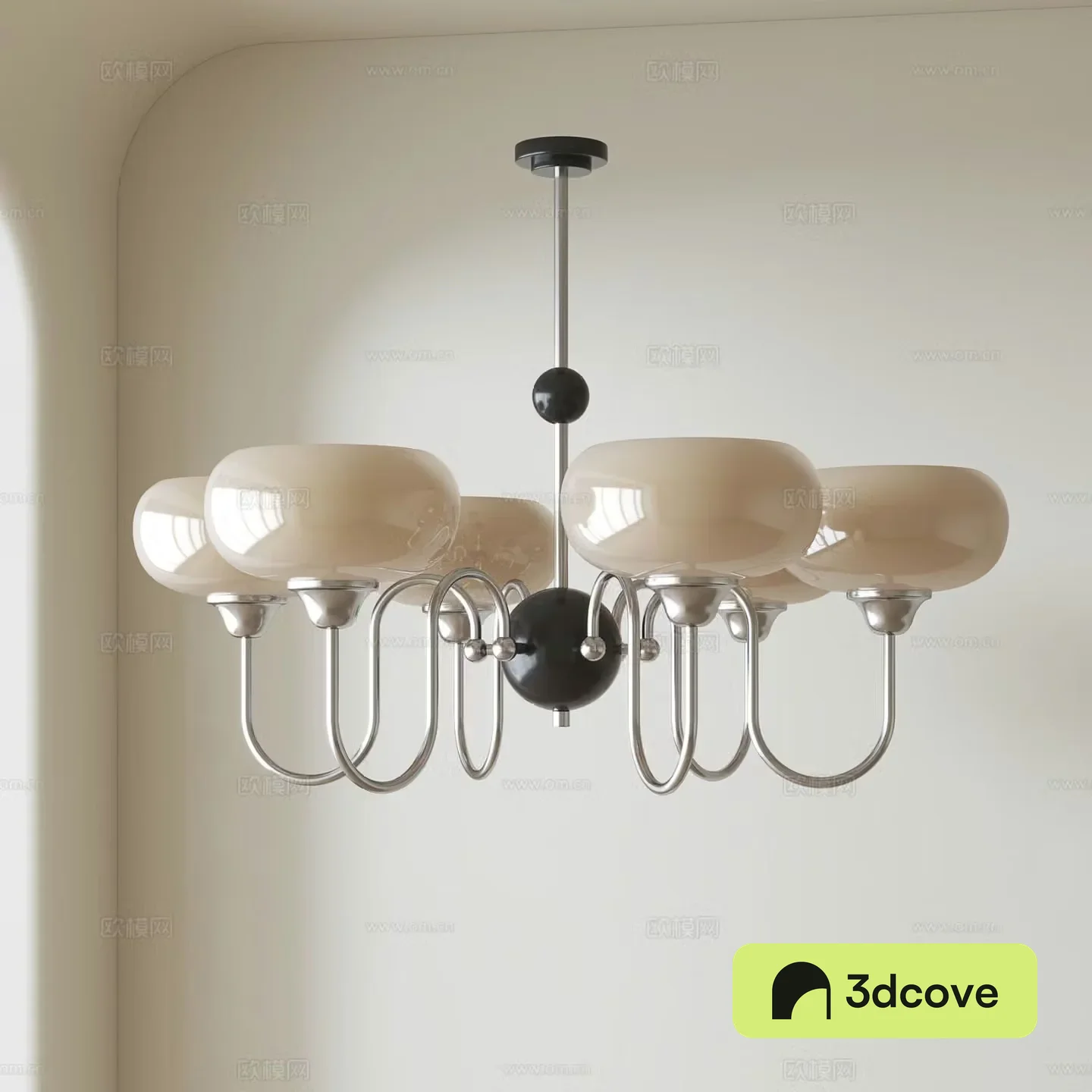 French multi-head chandelier