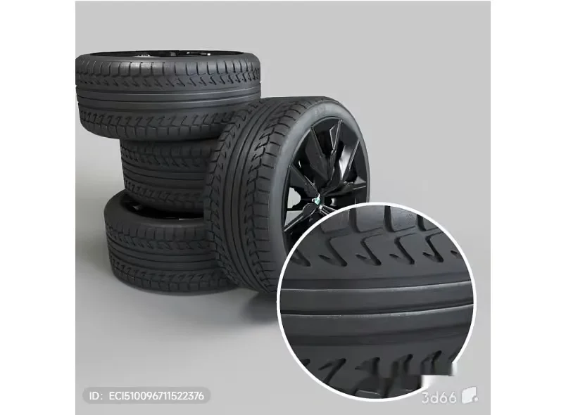 Stacked Tires 3D Model – 1428 – VRAY Render