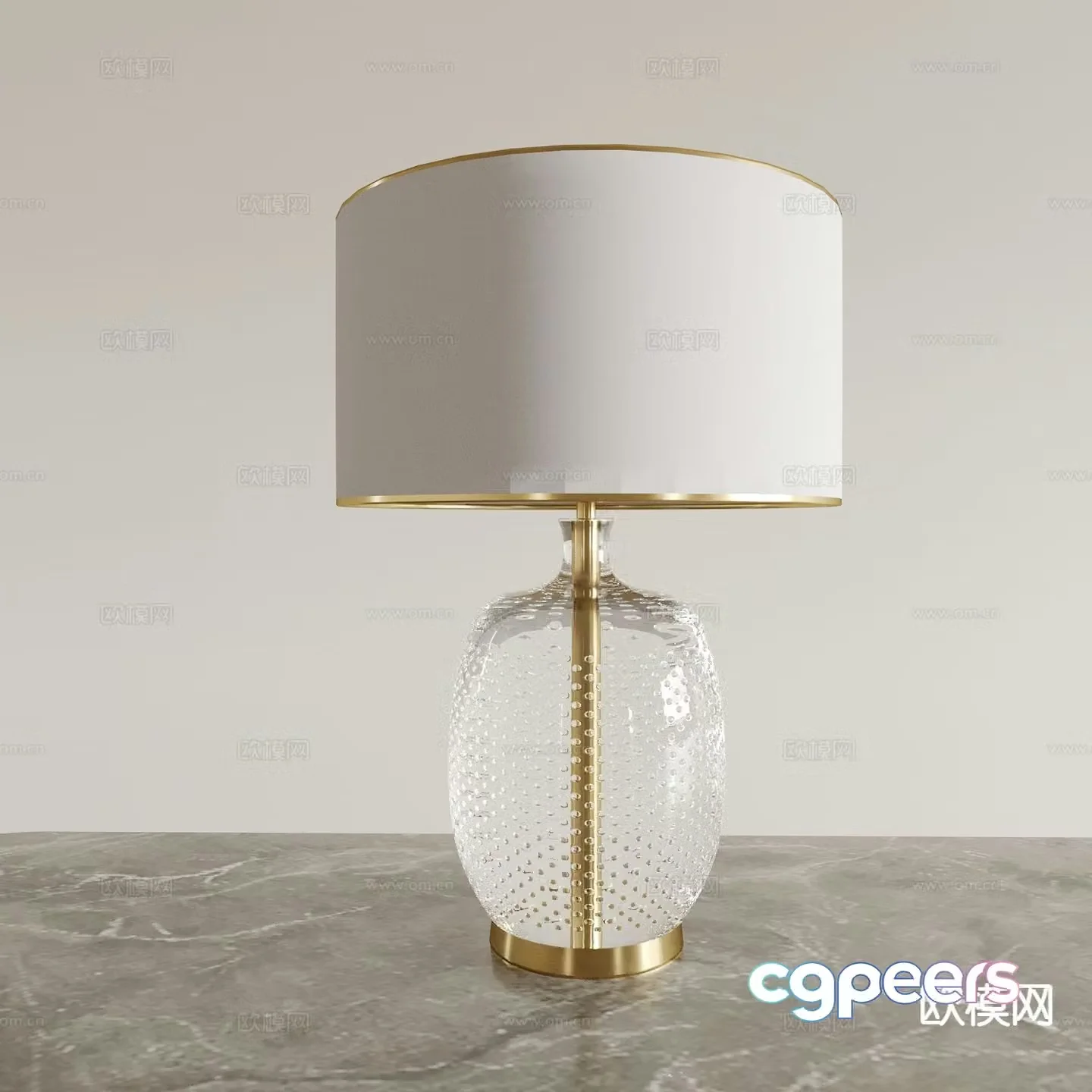 Light luxury table lamp bedside lamp 3d model