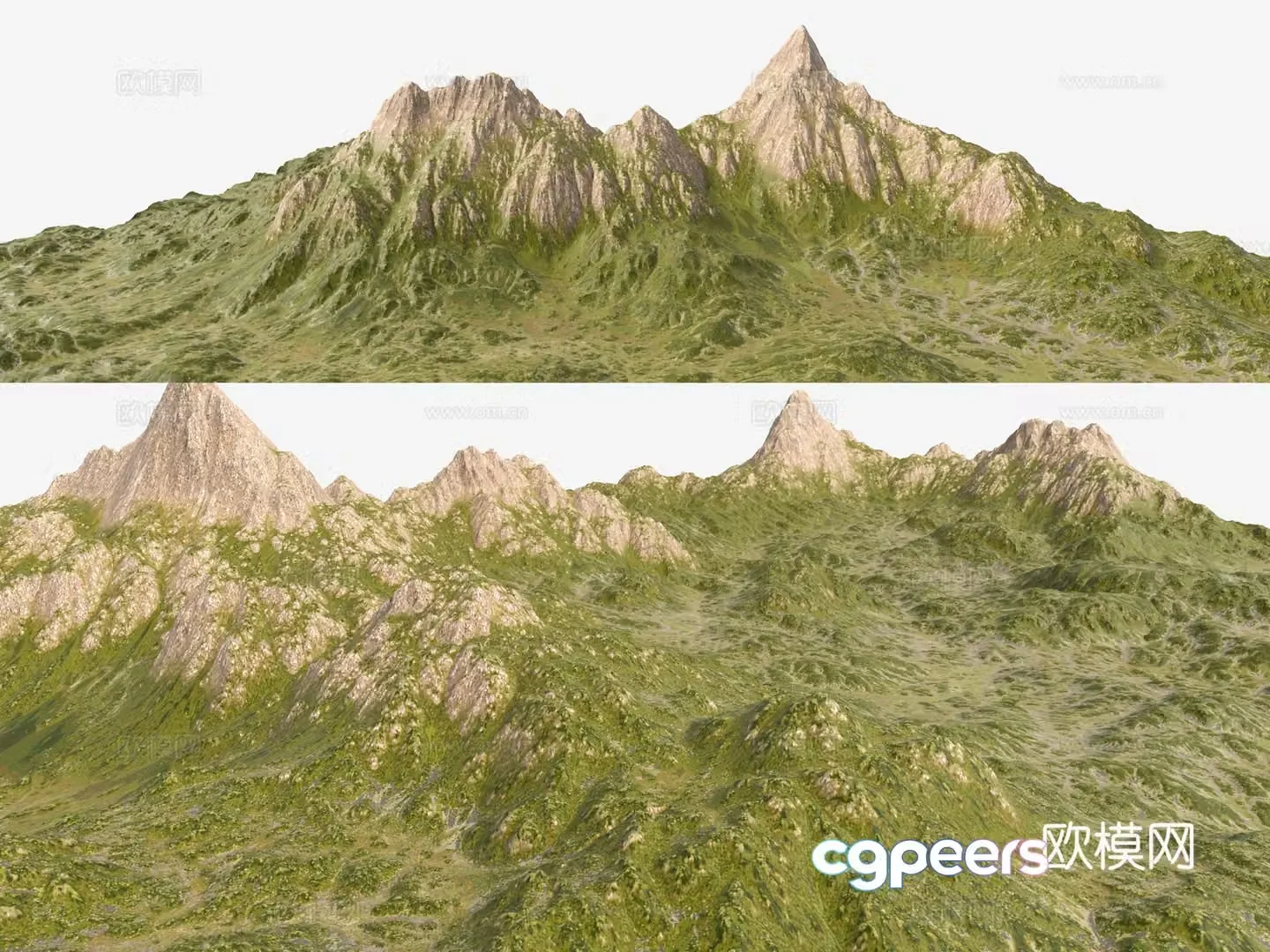 mountain range 3d model