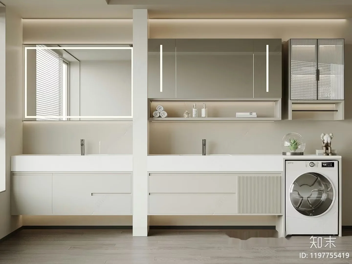 Modern Bathroom 3D Model – 7534 – VRAY Render