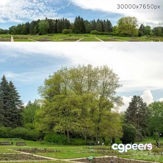 3ds Max Free – Panorama from the park v2. 30k