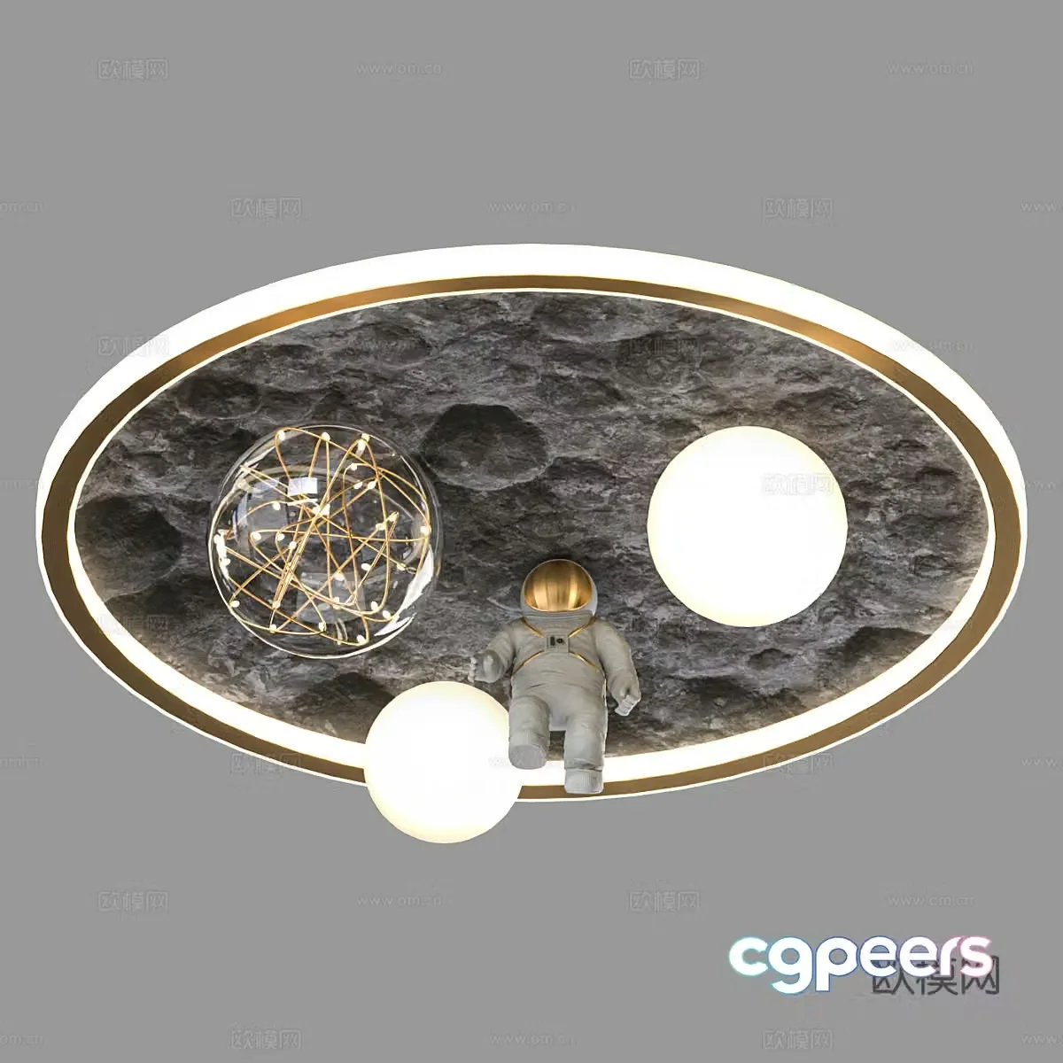 Modern children’s room ceiling light 3d model