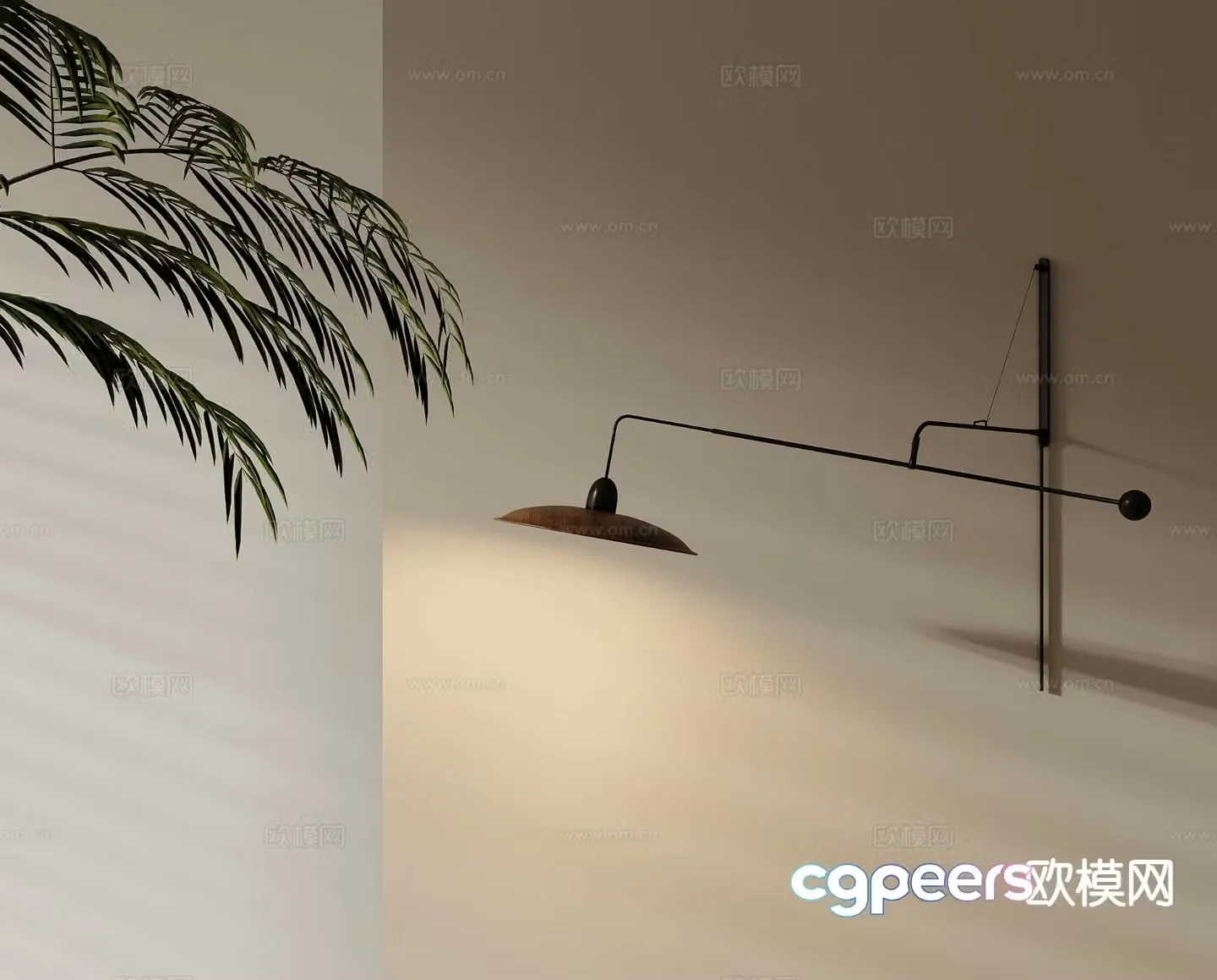 Modern wall light 3d model