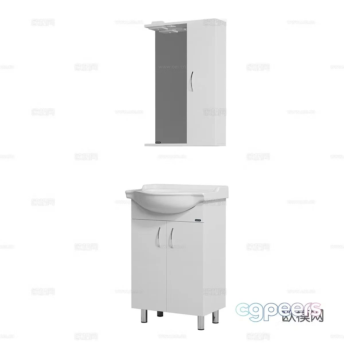 Modern simple washbasin washbasin simple washbasin bathroom washbasin 3D model