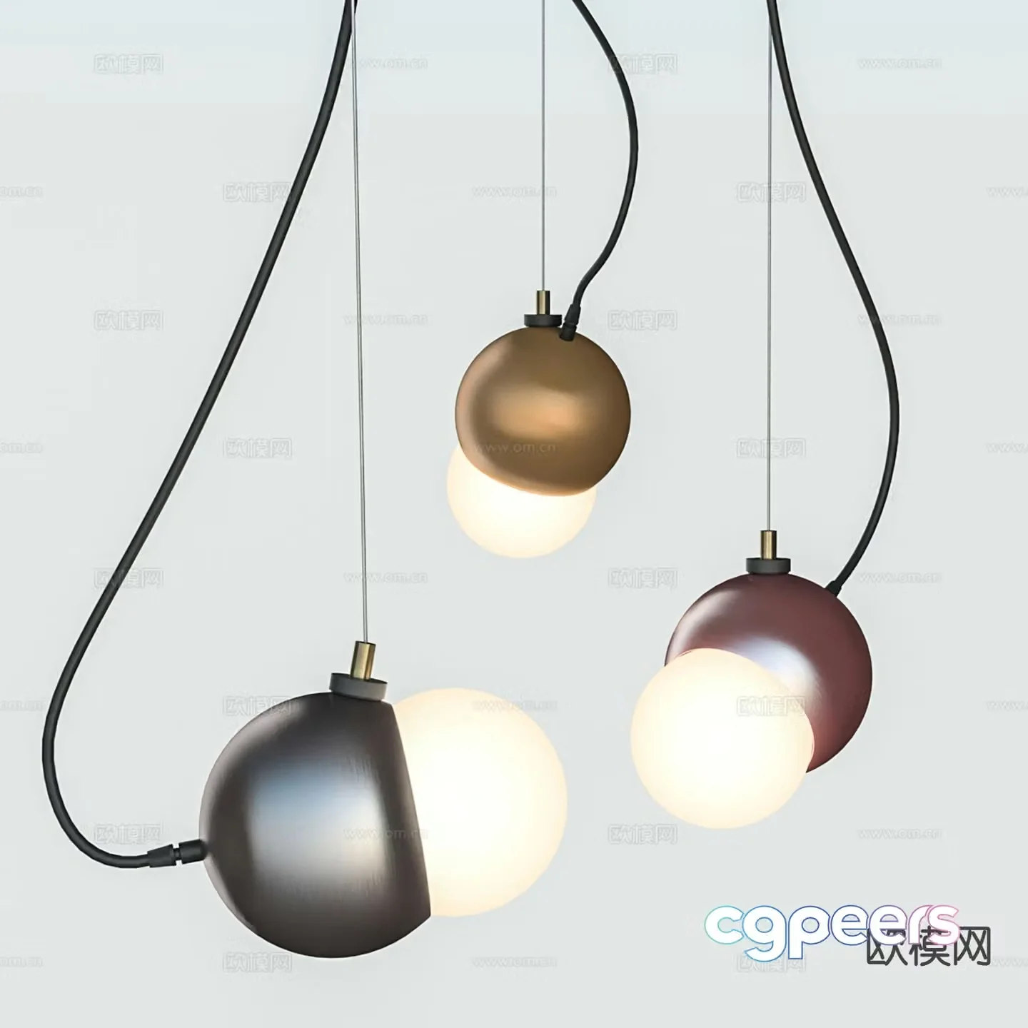 Modern interior chandelier 3d model