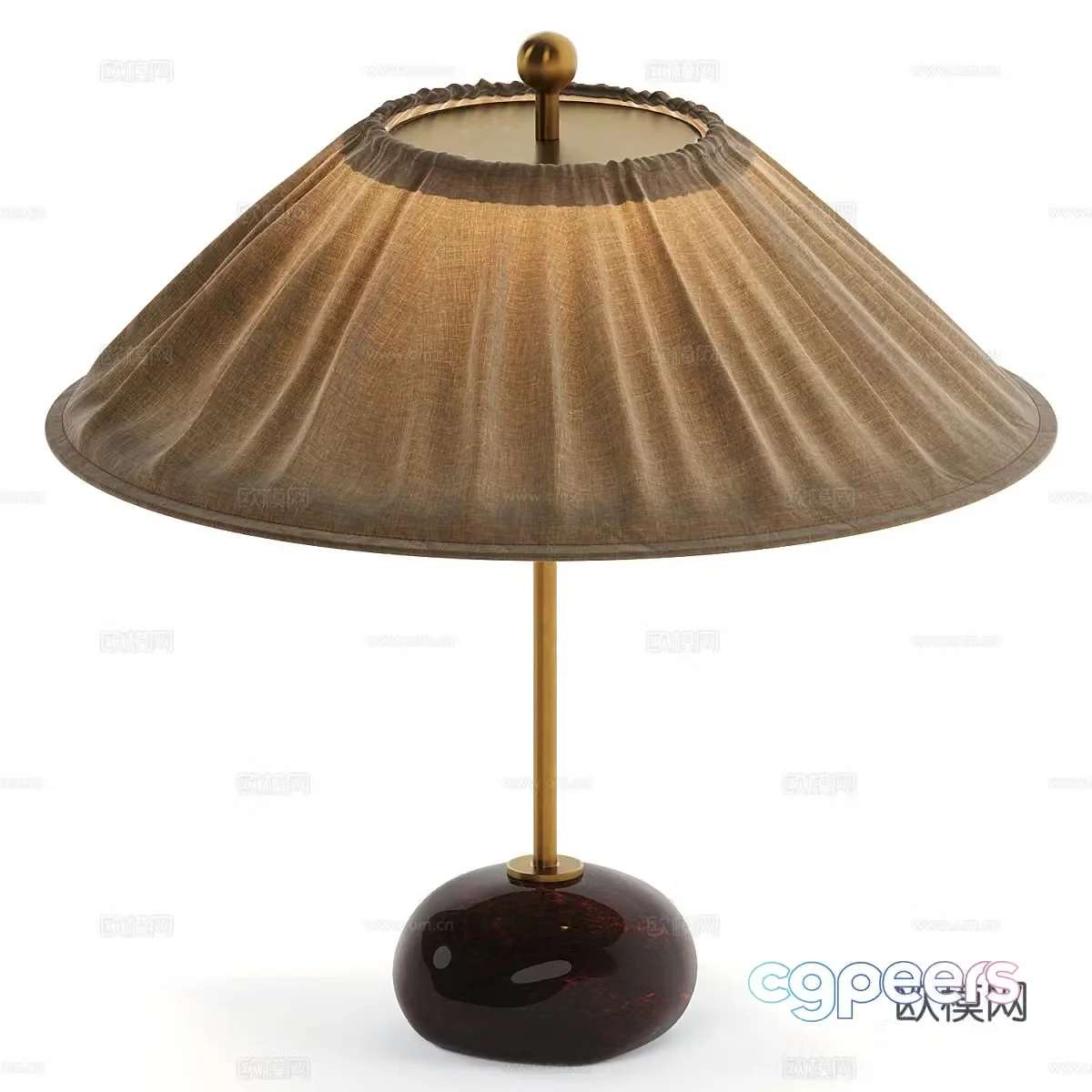 New Chinese style Wasabi fabric table lamp 3D model