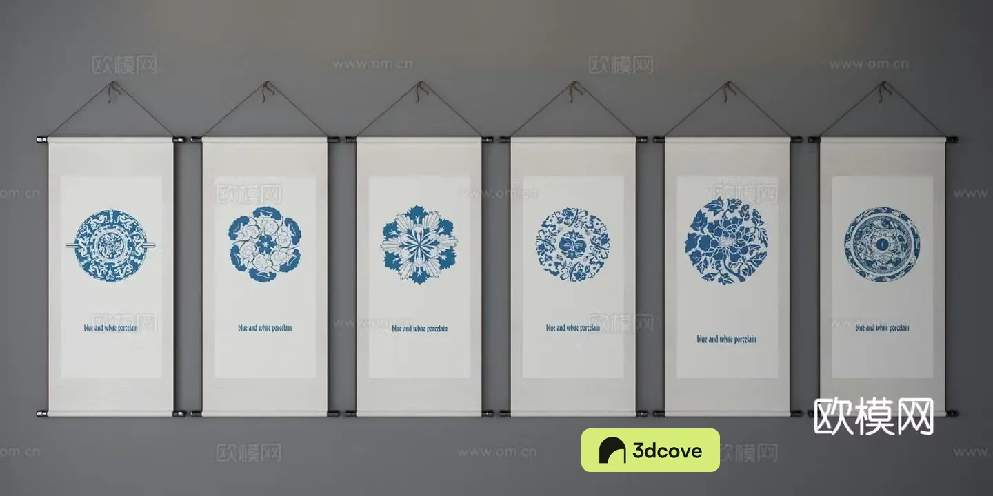 New Chinese scroll painting decorative painting