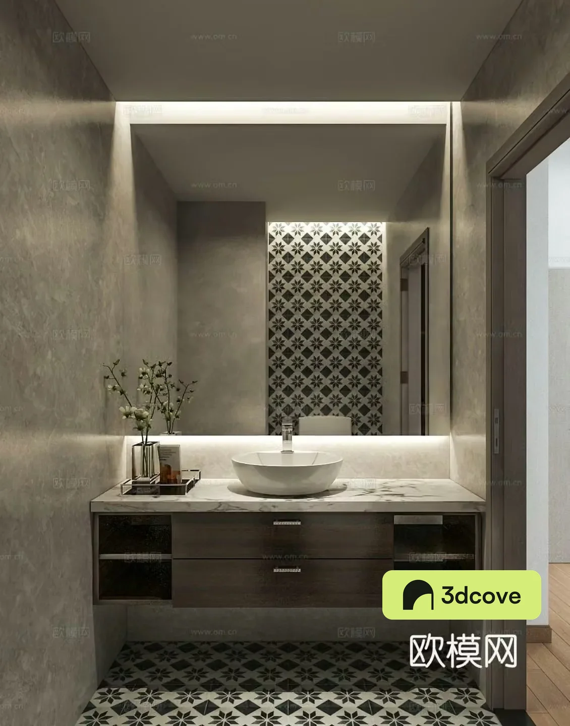 Modern minimalist bathroom retro bathroom minimalist bathroom