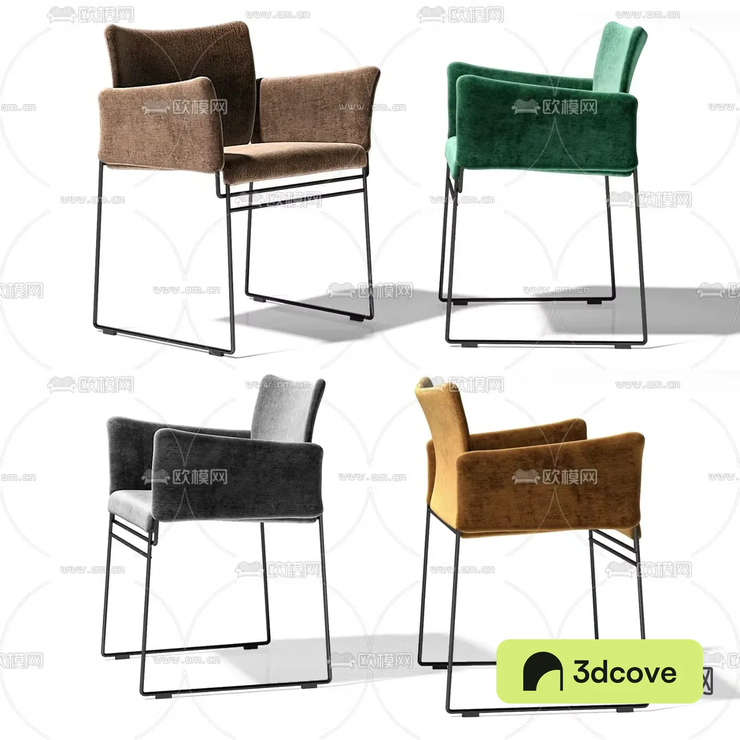 Cassina velvet side chair