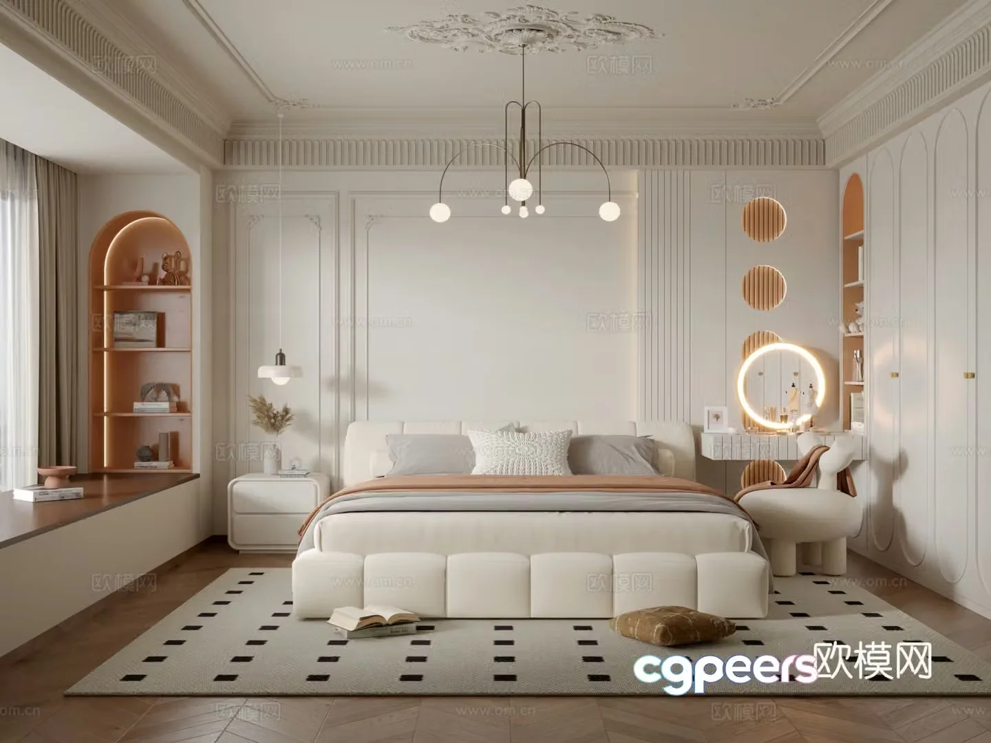 French bedroom master bedroom 3d model