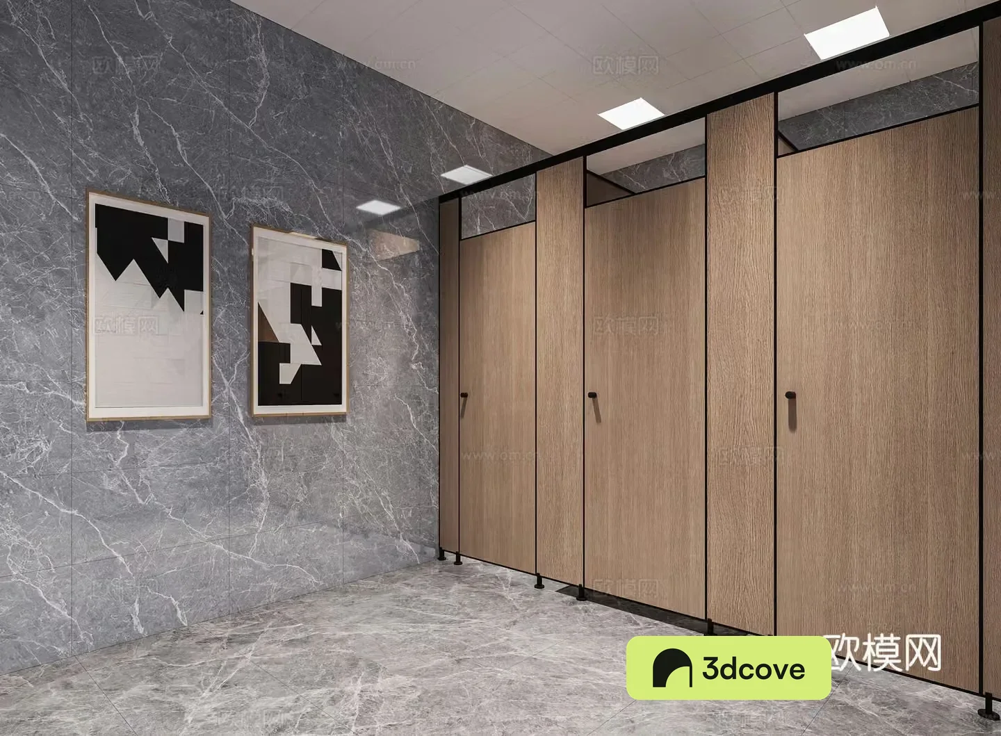 Modern public bathroom