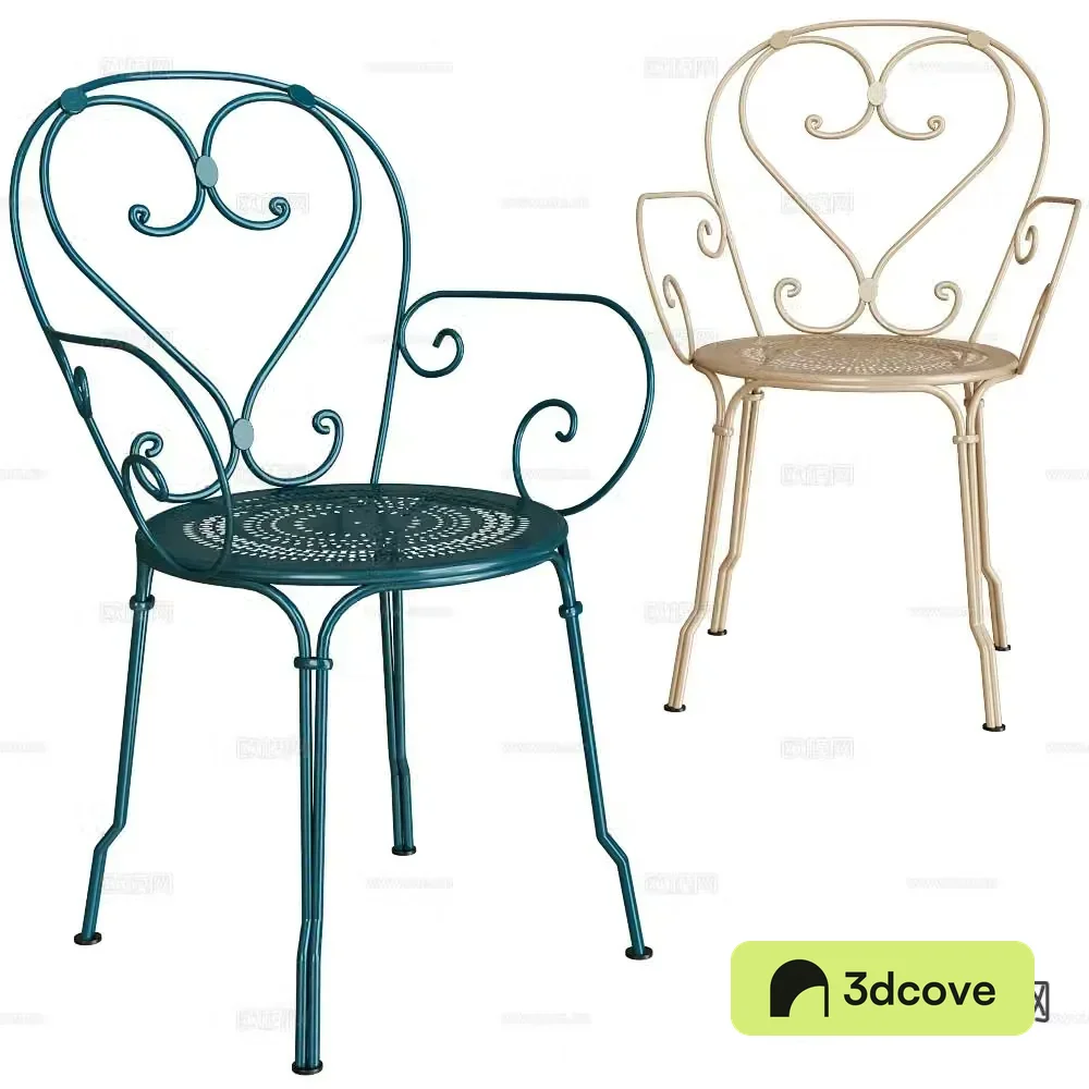 Fermob simple European chair dining chair
