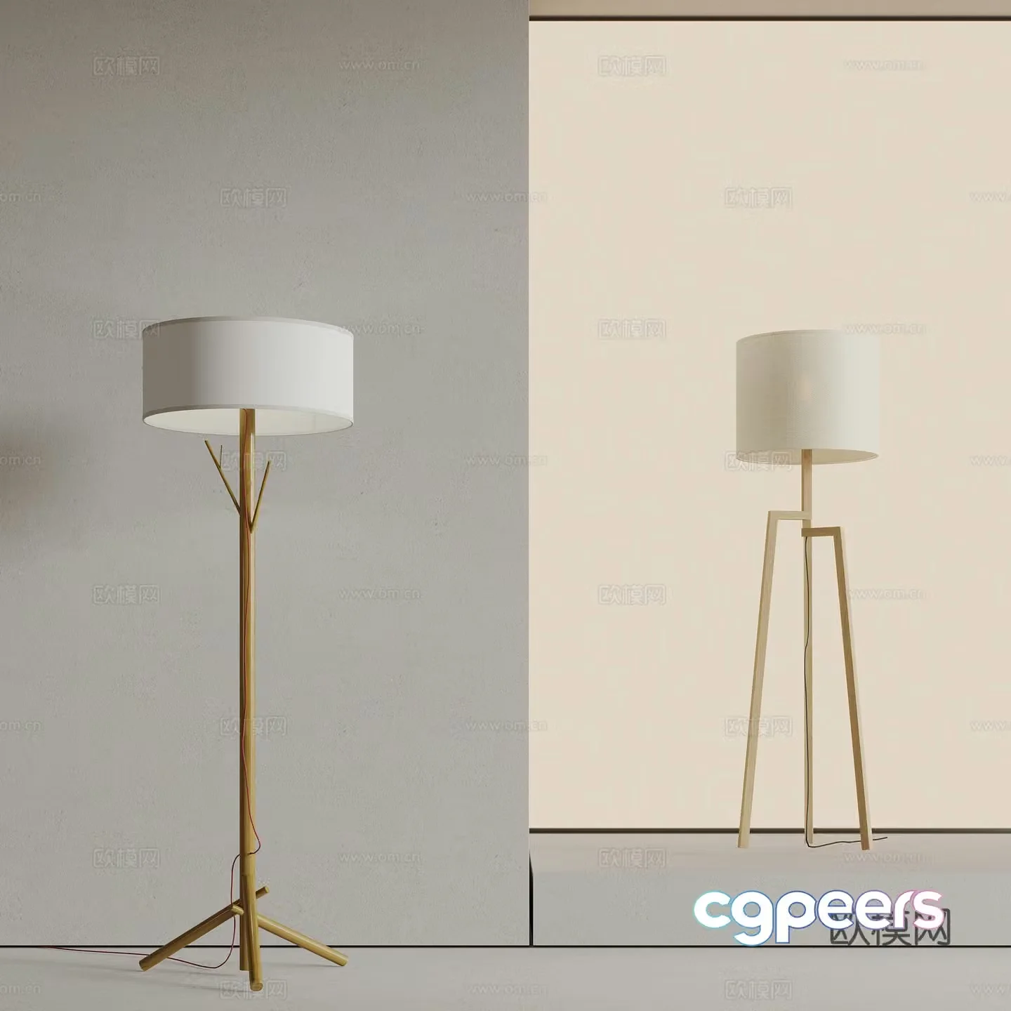 Modern floor lamp 3d model