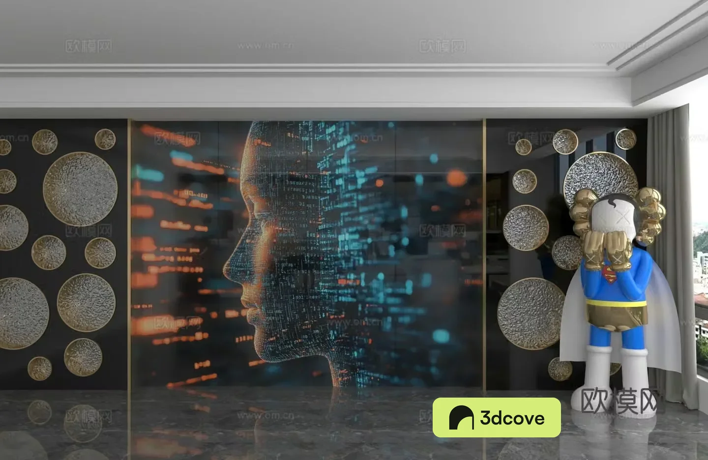 Modern background wall