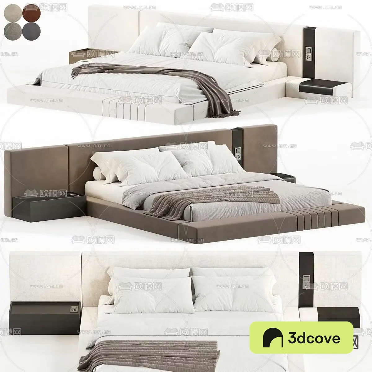 Modern double bed