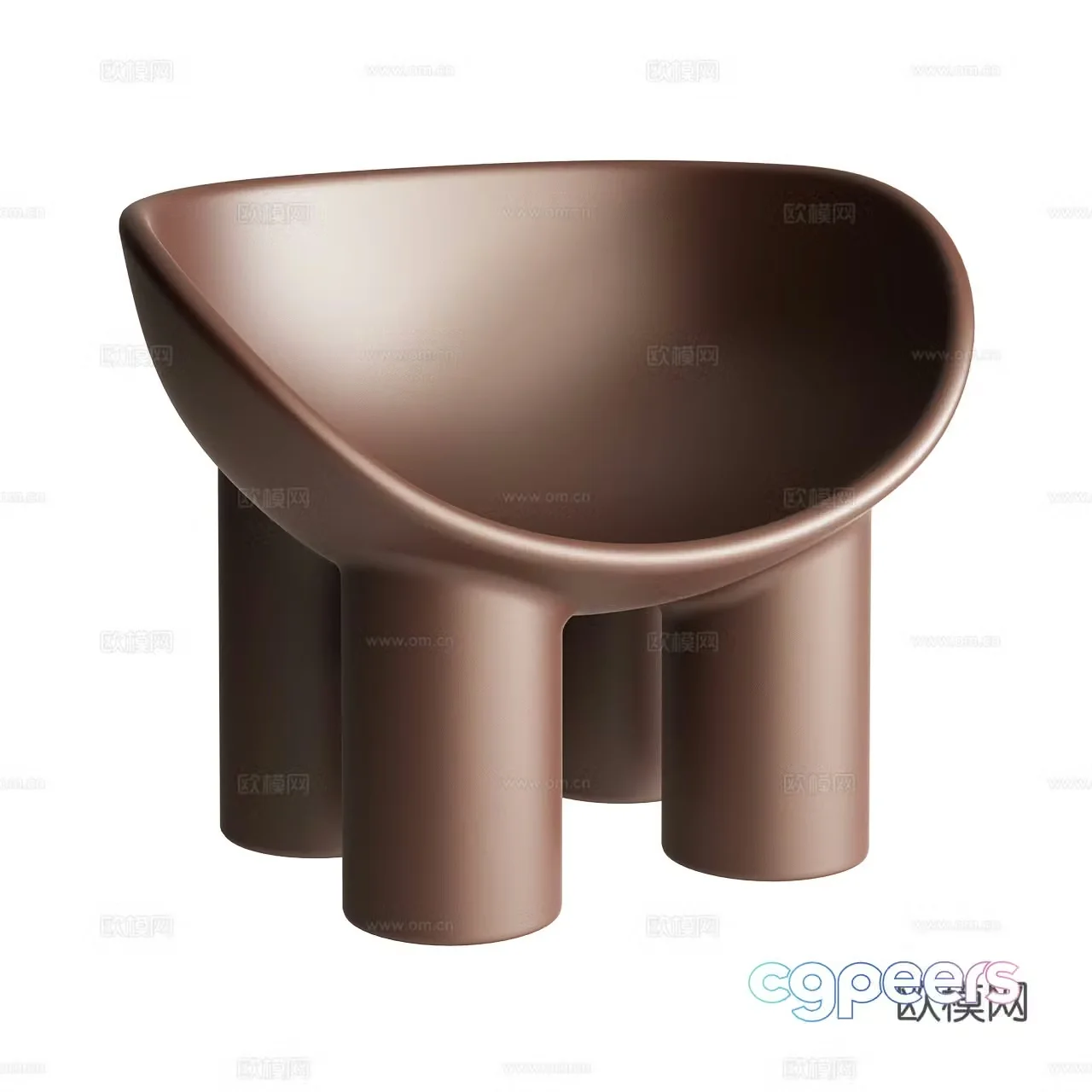 Driade Classic Leisure Chair Elephant Chair Plastic Chair Leisure Chair 3D Model