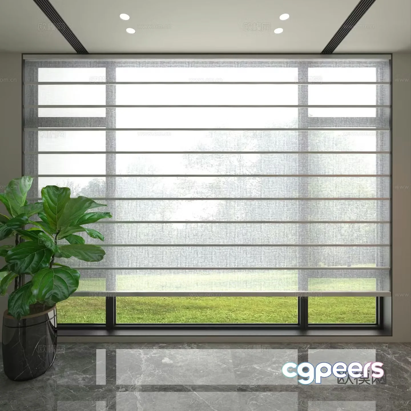 Modern curtain 3d model