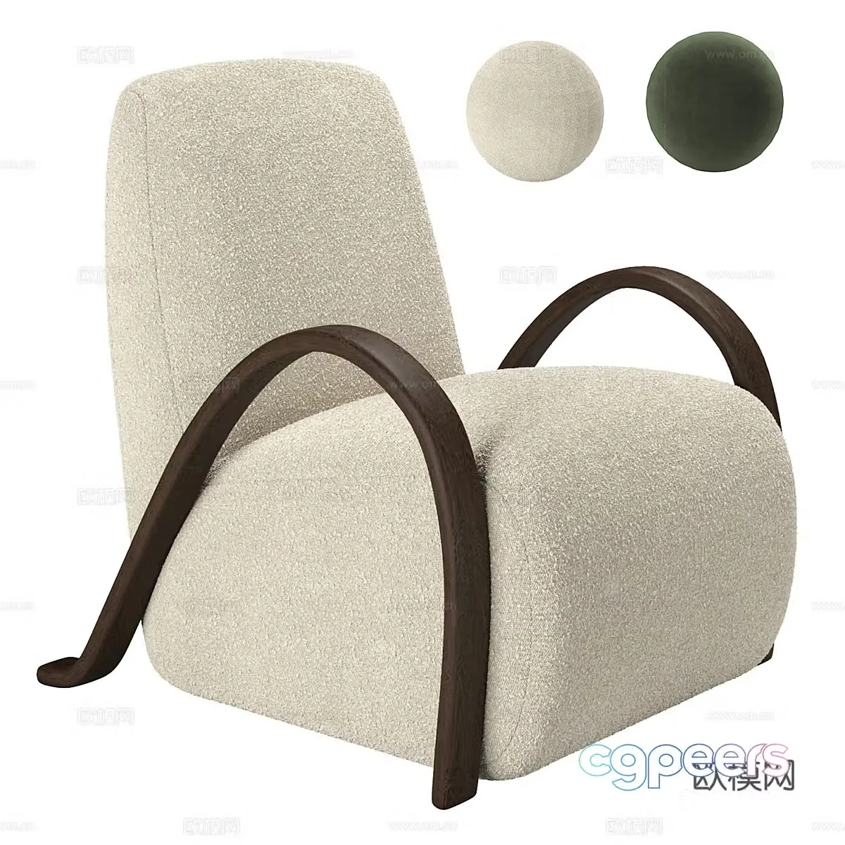 Modern single sofa 3d model